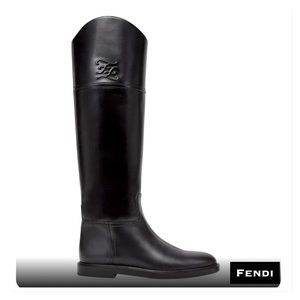FENDI Karligraphy Leather Boot